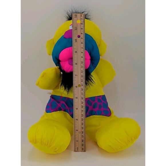 Puffalumps Grunts Caveman Yellow Plush Club 1992 Fisher Price Vintage Retro 2271 - Picture 2 of 9